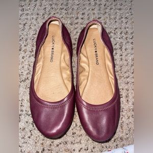 Lucky Brand, maroon flats.